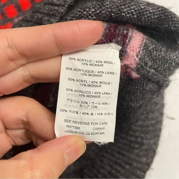 J.CREW NORDIC FAIR ISLE WOOL BLEND KNIT CREWNECK SWEATER multicolored SIZE SMALL - Picture 6 of 9